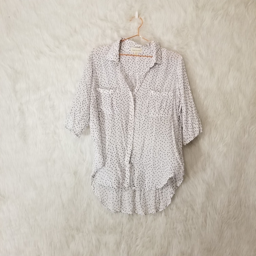 Cloth and Stone Floral Polka Dot Blouse